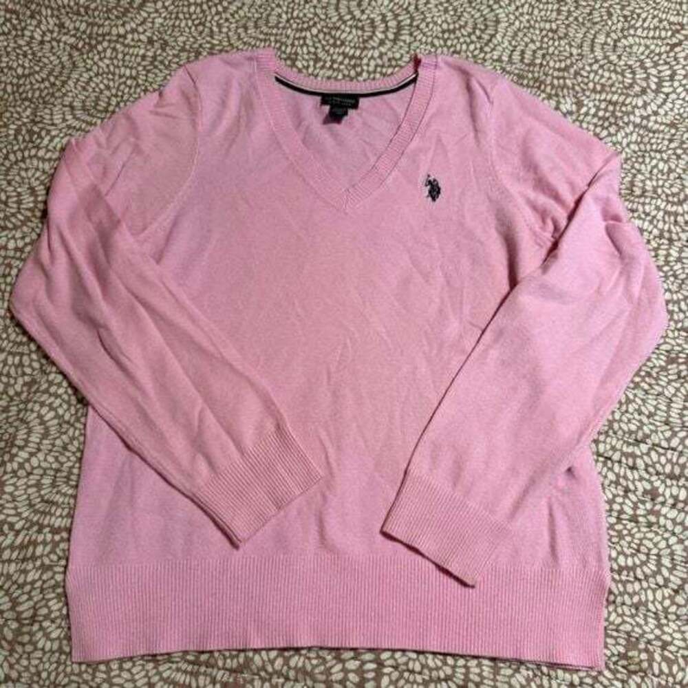 U.S. Polo Assn. Pink Crew Neck Sweater